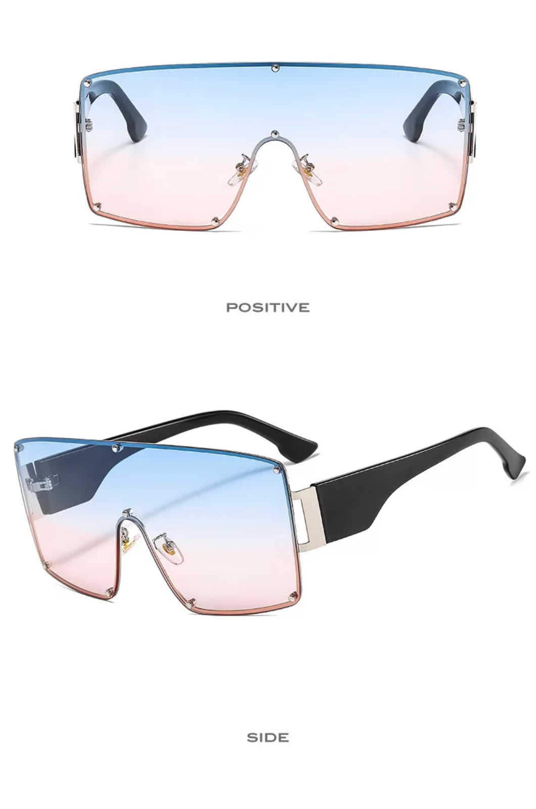 Loving Summer Sunglasses- Blue/Light Pink