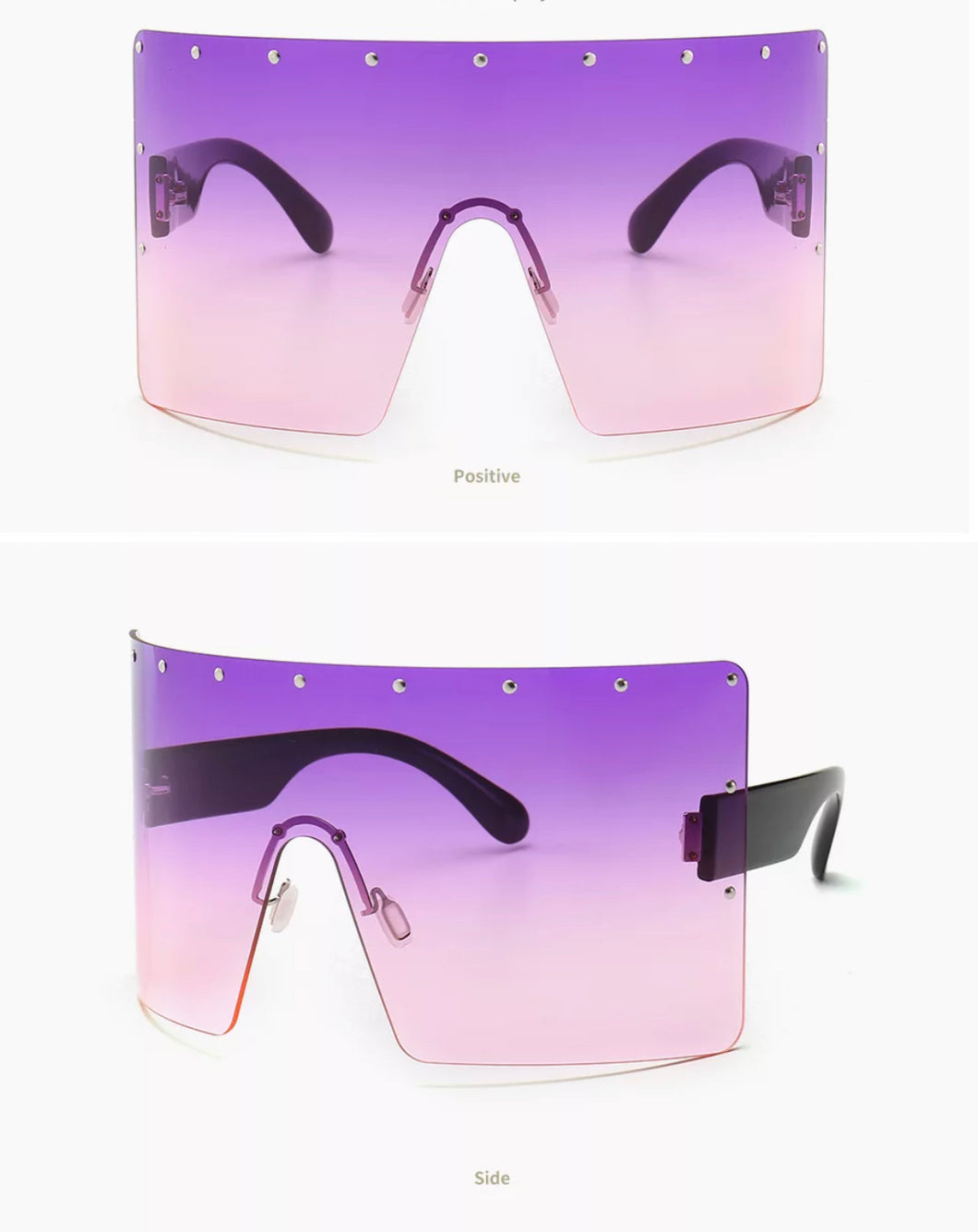 Oversized party with me Sunglasses- Purple/Pink